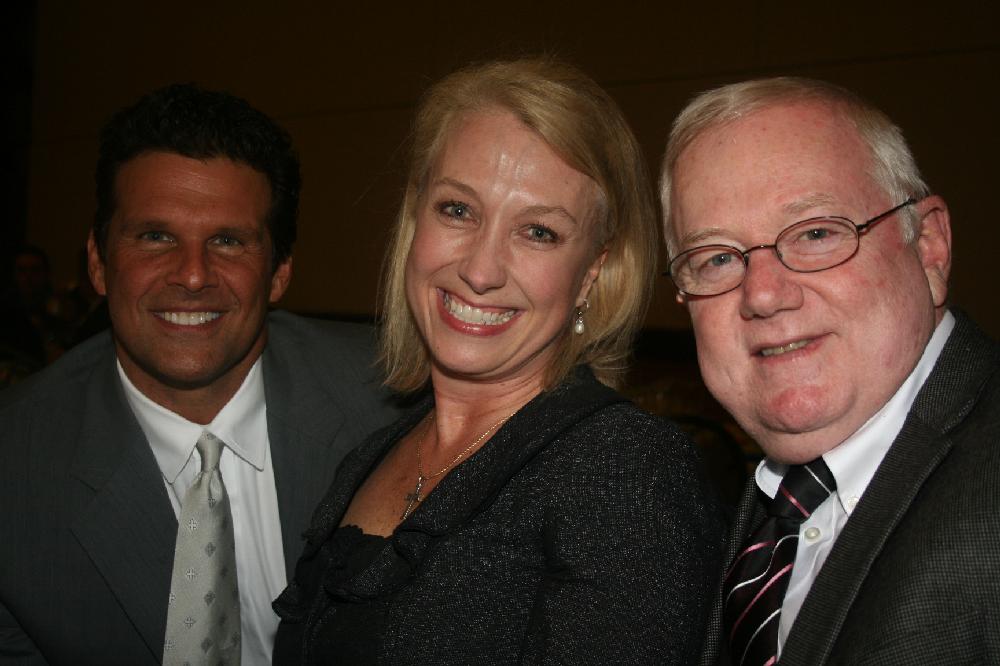 David Bazzel, event chairman Rachel Kremer cq and Wally Hall