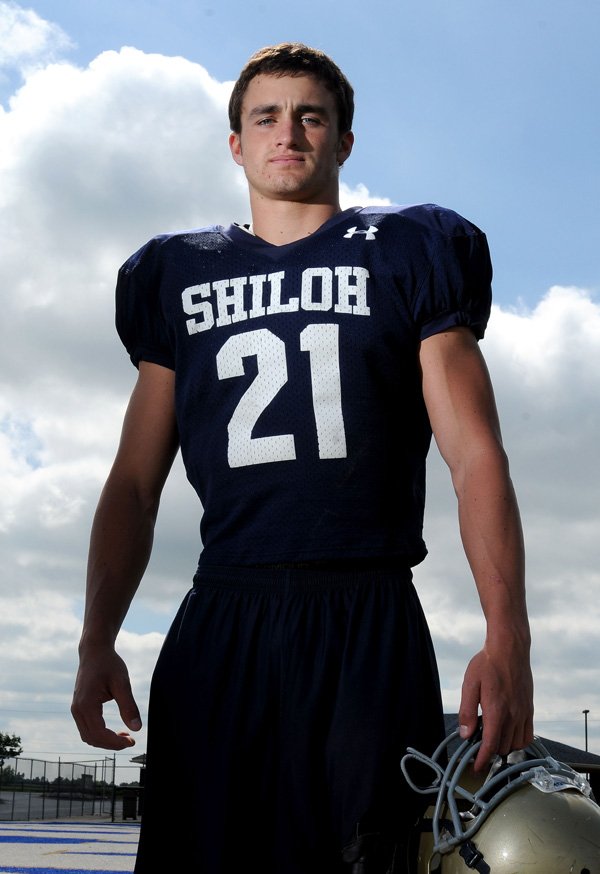 Shiloh Christian senior safety Josh Dellinger started both ways for the Class 4A state champion Saints last season, but has packed on almost 30 pounds since then.
