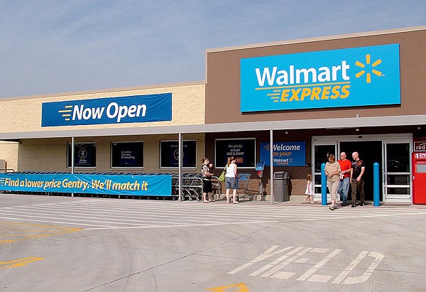 Customers were coming and going Friday morning and the parking lot was full at the new Walmart Express store in Gentry. The new store opened at 8 a.m. in Gentry. Once people realized the store was open, it soon became busy. While the store held its soft opening Friday, its grand opening and ribbon cutting will be at 8 a.m. Wednesday, June 8. The Prairie Grove store opened an hour earlier than the Gentry store, in part because of gasoline sales there.