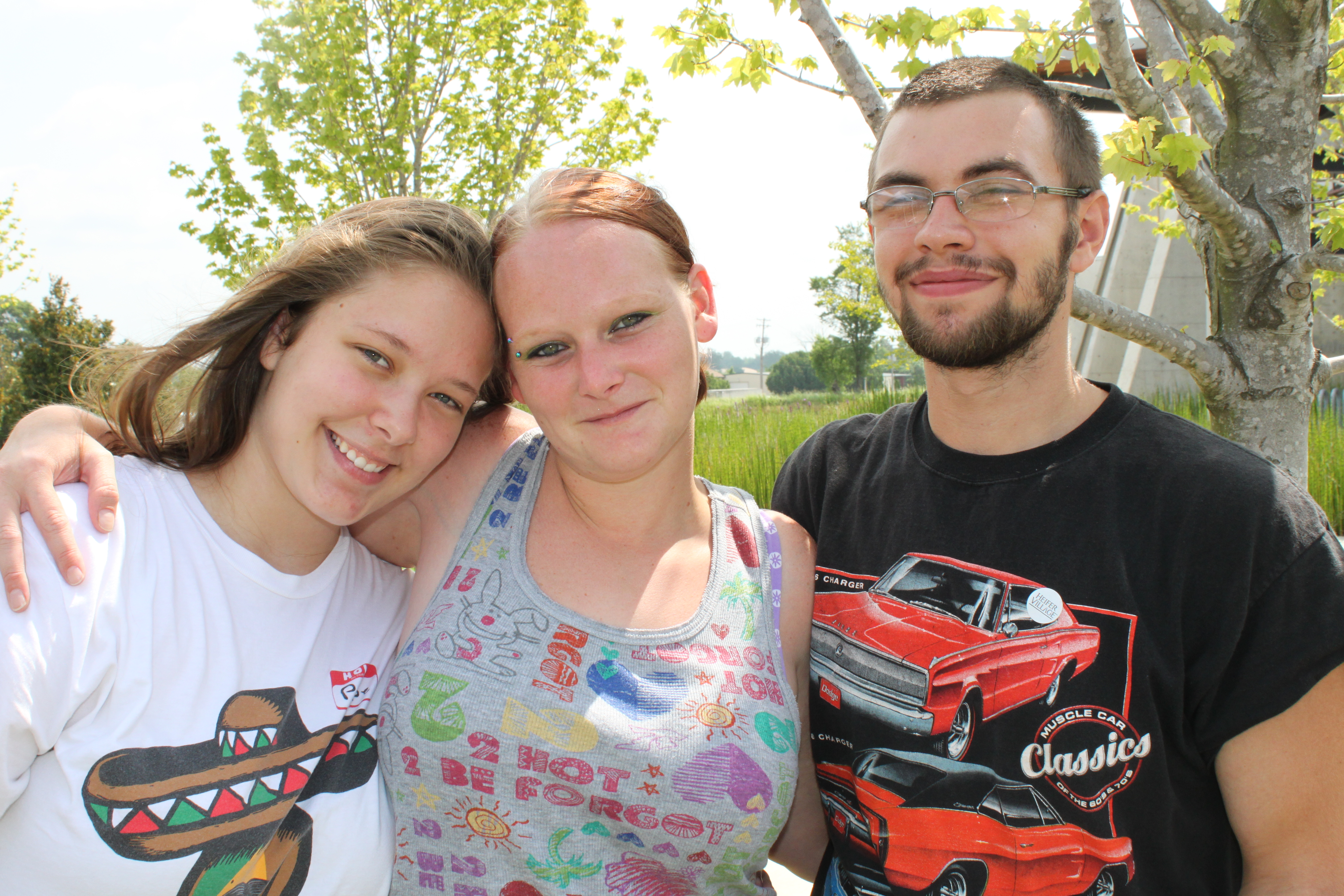 Elise Wells with Stephanie and Dylan Childers