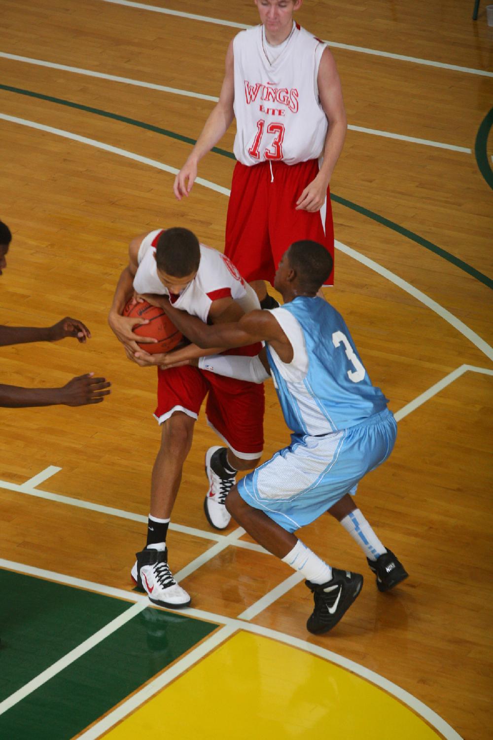 7/6/11
Arkansas Democrat-Gazette/STEPHEN B. THORNTON
Montgomery TarHeels versus Arkansas Wings Elite during their AAU basketball game Wednesday afternoon at Philander Smith College.