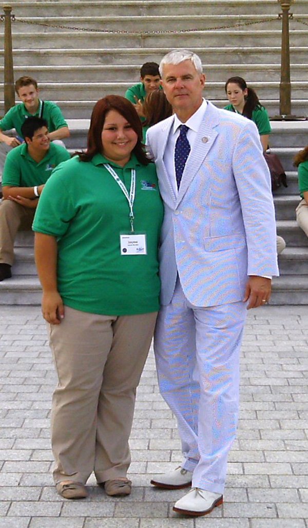 Jayme Burden met Congressman Steve Womack while in Washington D.C.