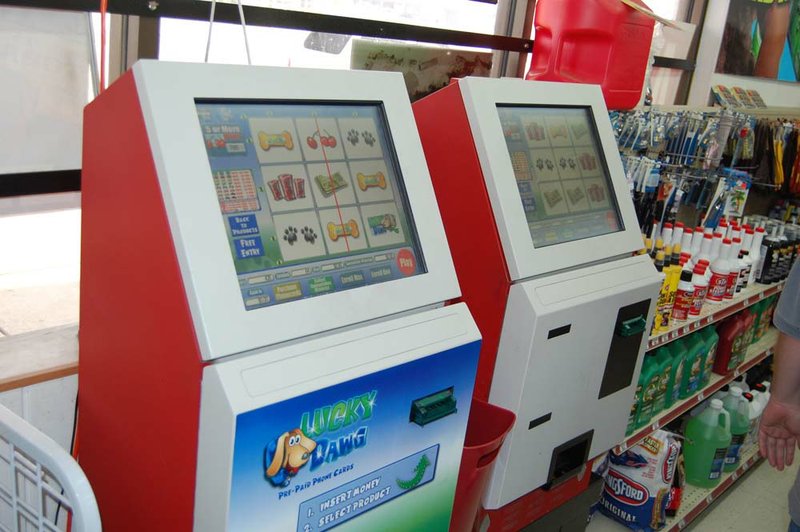 Gaming machines at the Indianhead Phillips 66 in Sherwood where four people were arrested.