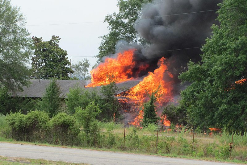  Arkansas Democrat-Gazette/DAVE HUGHES

8/4/11

One of last buildings in the old Fort Chaffee hospital complex burns in a 2001 fire that consumed all 111 of the World War II vintage buildings.