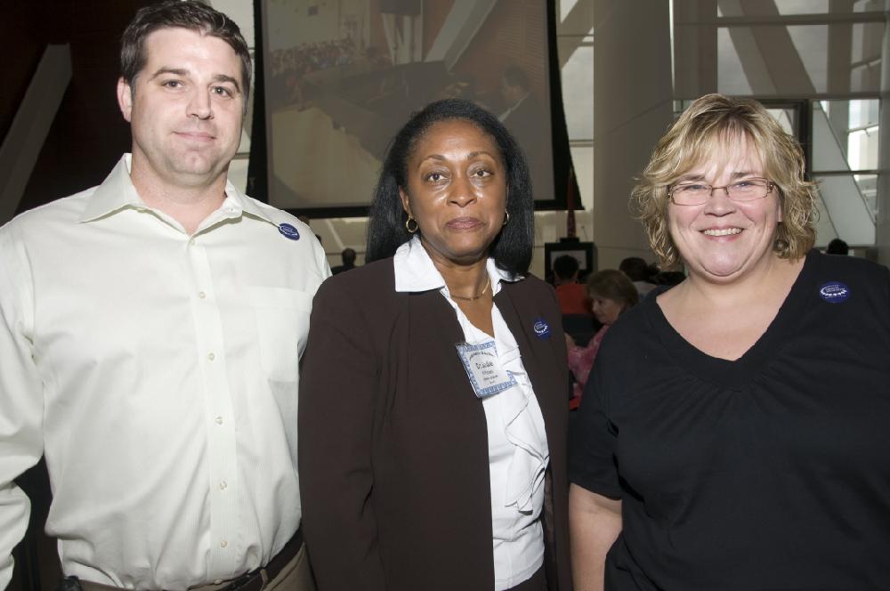 Arkansas Democrat Gazette Photo/CARY JENKINS
Matthew Diffey, Associate Superindenttof the Little Rock School District Dr. Sadie Mitchell, Paula Schilling