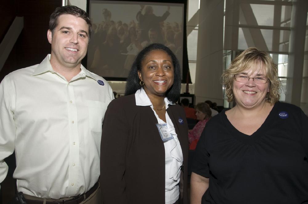 Arkansas Democrat Gazette Photo/CARY JENKINS
Matthew Diffey, Associate Superindenttof the Little Rock School District Dr. Sadie Mitchell, Paula Schilling