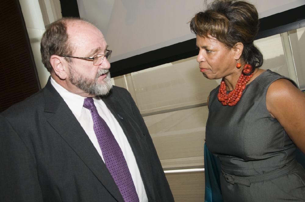 Arkansas Democrat Gazette Photo/CARY JENKINS
Pulaski County Special School District superintendent Jerry Guess and Joyce Willis