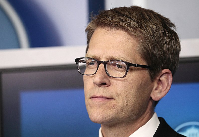  White House Press Secretary Jay Carney is seen the daily news briefing at the White House in Washington, Monday, Aug., 29, 2011. 