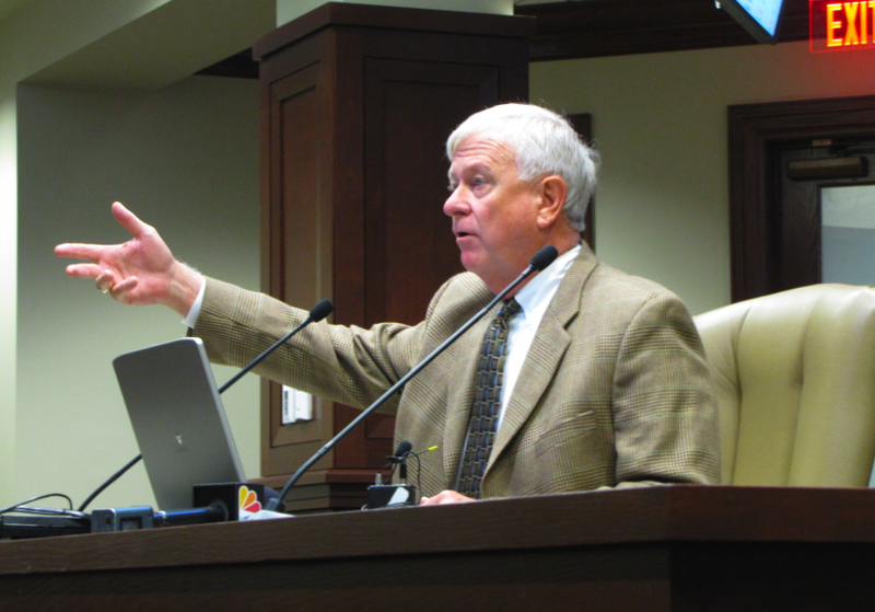Ernie Passailaigue speaks Thursday during a meeting of the Lottery Oversight Committee. 