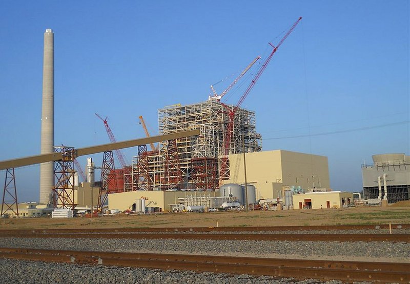  Photo provided by Southwestern Electric Power Co. of its coal-fired power plant under construction in Hempstead County. 