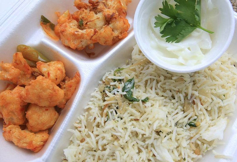 Banana Leaf, a Little Rock Indian food truck that serves Gobi Manchurian (cauliflower fritters) with spinach rice, will participate in the city’s first Food Truck Festival on Saturday. 