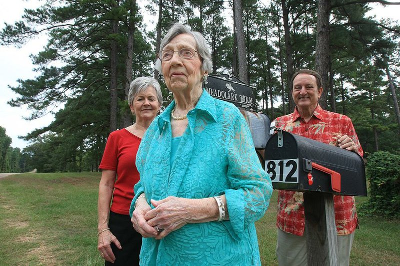 Frances Meador (center), her son Joe Bill Meador and his wife, Sandy Meador, all went uncounted in the 2010 Census. They live just outside Fordyce in Dallas County. 