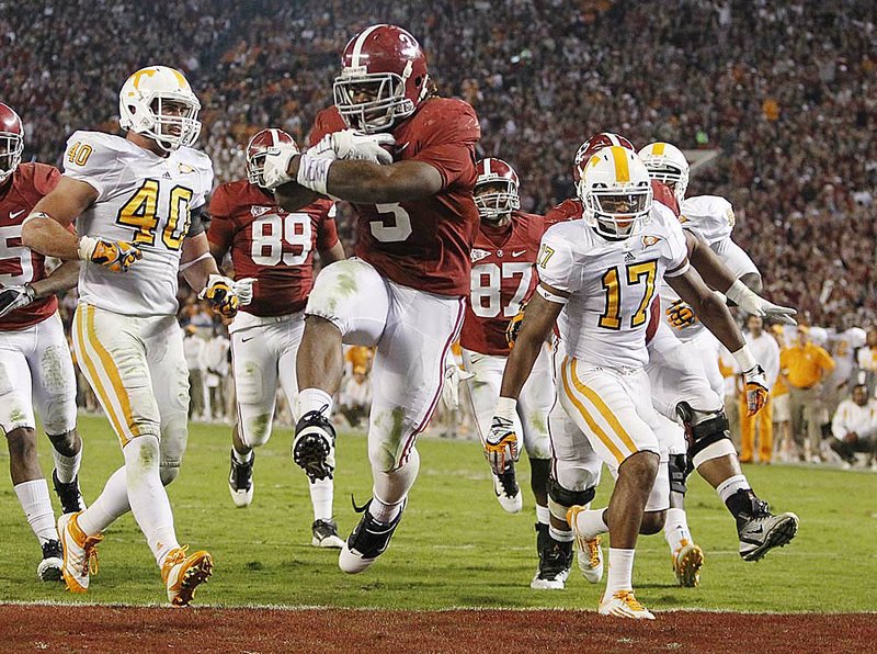 Alabama running back Trent Richardson had more than 100 yards of offense and two touchdowns in the Crimson Tide’s 37-6 victory over Tennessee. 