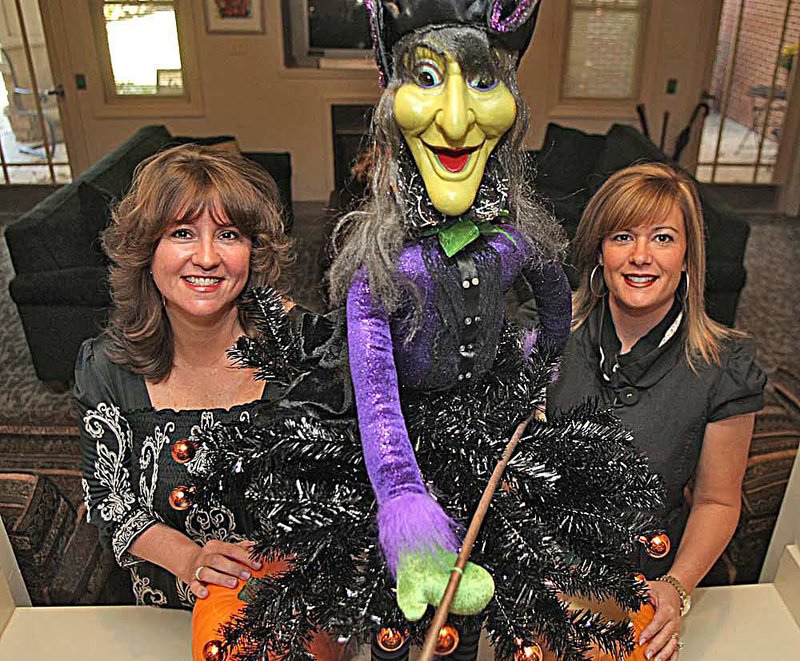  Arkansas Democrat-Gazette/JOHN SYKES JR. - Julia Shockley (left) and Brandee McCaslin are co-chairmen of Monster Bash, a fundraiser for the UAMS Family Home and Neo-Natal Unit. 100411