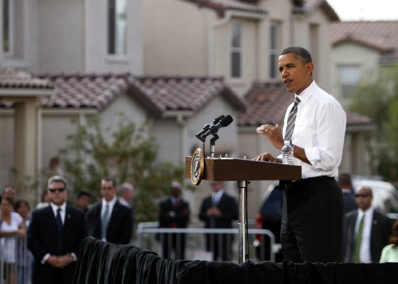President Barack Obama speaks in Las Vegas on Monday. 