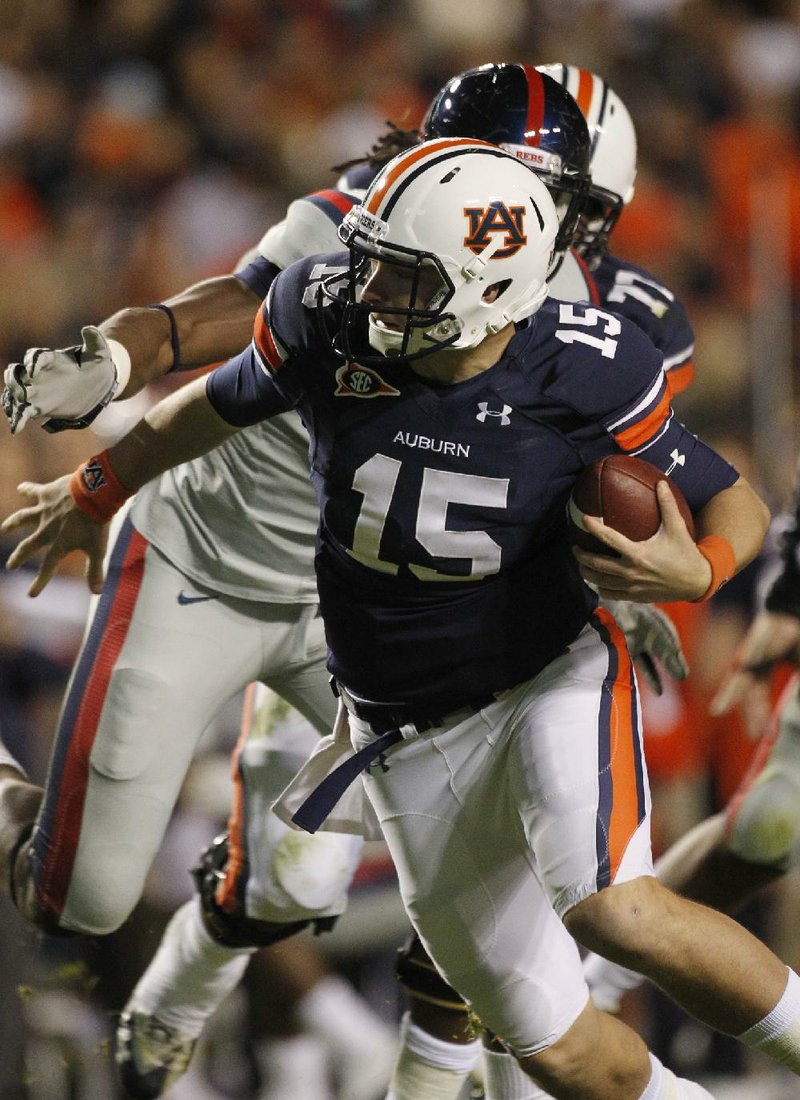 Auburn quarterback Clint Moseley threw four touchdown passes Saturday in the Tigers’ 41-23 victory over Mississippi in Auburn, Ala. 