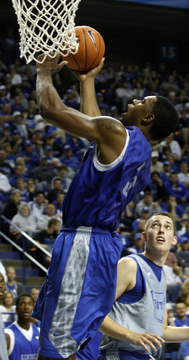 Kentucky sophomore Terrence Jones decided not to go into the NBA Draft despite a history of Wildcats turning pro after one season. Jones averaged 15.7 points and 8.8 rebounds last season. 