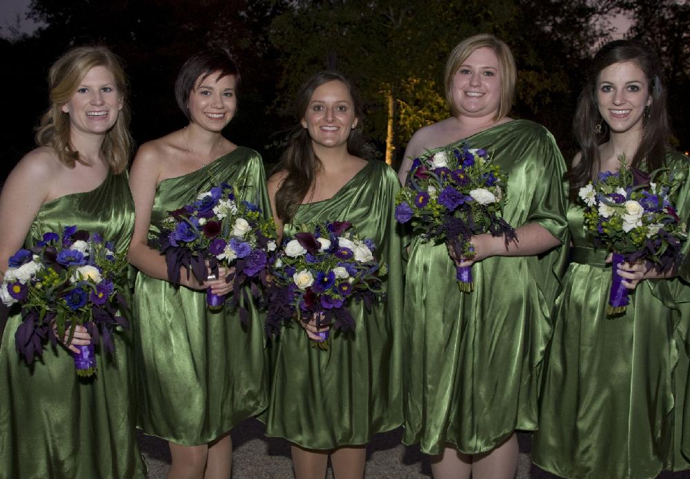 Arkansas Democrat-Gazette/CARY JENKINS
Meagan Bates of Springdale; Hailey Creel of San Diego, sister of the bride; Kimberlee Koonce of Little Rock; Danielle Wofford of Lipan, Texas; and Jordan Lupo of Little Rock.