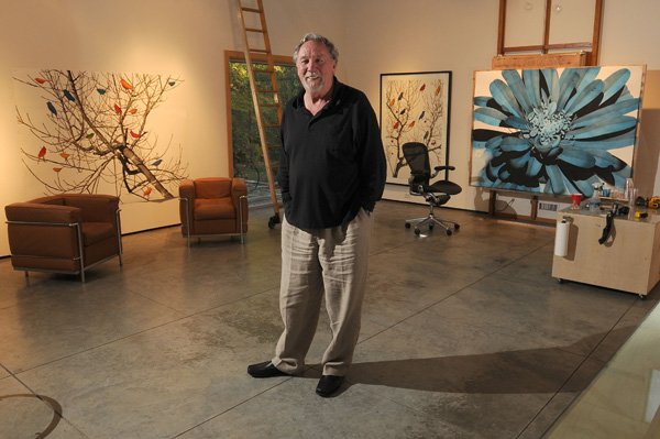 Artist George Dombek is seen here at his studio in Goshen. Dombek, an Arkansas native who has been an artist for more than 50 years, will open his studio to the public over the next couple of weekends.
