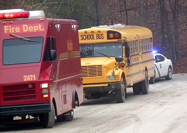 A Decatur school bus, loaded with children, was involved in a three-vehicle pile-up on Monday morning. None of the 20 children on board the bus were transported to the hospital.