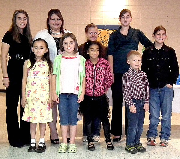 Officers for the 2012 year are, from front left, refreshment coordinator Martha Gomez-Smith, song leaders Emily Jessen and Desi Meek, refreshment coordinator Landon Watson, reporter/photographer Lana Russell, club president Lensey Watson (back left), vice-president Jayme Burdon, secretary Alisun Watson and treasurer Haley Burden.