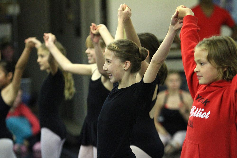 11/20/11
Arkansas Democrat-Gazette/STEPHEN B. THORNTON
Kathryn Latham, 14, center, dances in a line of girls as they rehersal for  Ballet Arkansas' The Nutcracker Sunday afternoon at Shuffles & Ballet II in Little Rock.