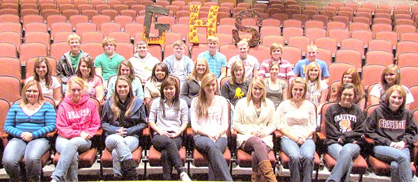 Miss Gravette High School contestants and their sponsors are: Kennedy Bohannon – Key Club, Jayla Brown – FBLA, Amber Countryman – Art Dept., Hannah Houchin – Science Dept., Skyler Pierce – Choir, Tori Key – Choir, Quincy Curtis – Quiz Bowl, Jessica Denver – FFA, Hailey House – FBLA, Jacquelynn Janes – English Dept., Rachael Morris – Science Dept., Rebekah Morris – NHS, Tatiana Polydore – DECA, Rebekah Rambadt – FCCLA, Ashley Bohannon – Key Club, Jade Elliot – Choir, Carmen Evans – Art, Kayla Holliday – Drama, Shyanne Nichols – Forensics, and Ishtar Vang – DECA. Mister Gravette High School contestants and their sponsors are: Aaron Eddy – Drama, Tristen Kahanek – Foreign Language Dept., Cody Robinson – Math Dept., Chase Brody – HOSA, Brendan Culp – Band, Zak Heald – FCA, Connor Houtchens – HOSA, Eric Rambadt – Science Dept., and Seth Rutherford – Skills Dept.
