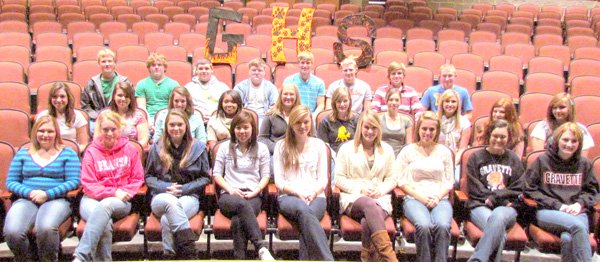 Miss Gravette High School contestants and their sponsors are: Kennedy Bohannon – Key Club, Jayla Brown – FBLA, Amber Countryman – Art Dept., Hannah Houchin – Science Dept., Skyler Pierce – Choir, Tori Key – Choir, Quincy Curtis – Quiz Bowl, Jessica Denver – FFA, Hailey House – FBLA, Jacquelynn Janes – English Dept., Rachael Morris – Science Dept., Rebekah Morris – NHS, Tatiana Polydore – DECA, Rebekah Rambadt – FCCLA, Ashley Bohannon – Key Club, Jade Elliot – Choir, Carmen Evans – Art, Kayla Holliday – Drama, Shyanne Nichols – Forensics, and Ishtar Vang – DECA. Mister Gravette High School contestants and their sponsors are: Aaron Eddy – Drama, Tristen Kahanek – Foreign Language Dept., Cody Robinson – Math Dept., Chase Brody – HOSA, Brendan Culp – Band, Zak Heald – FCA, Connor Houtchens – HOSA, Eric Rambadt – Science Dept., and Seth Rutherford – Skills Dept.
