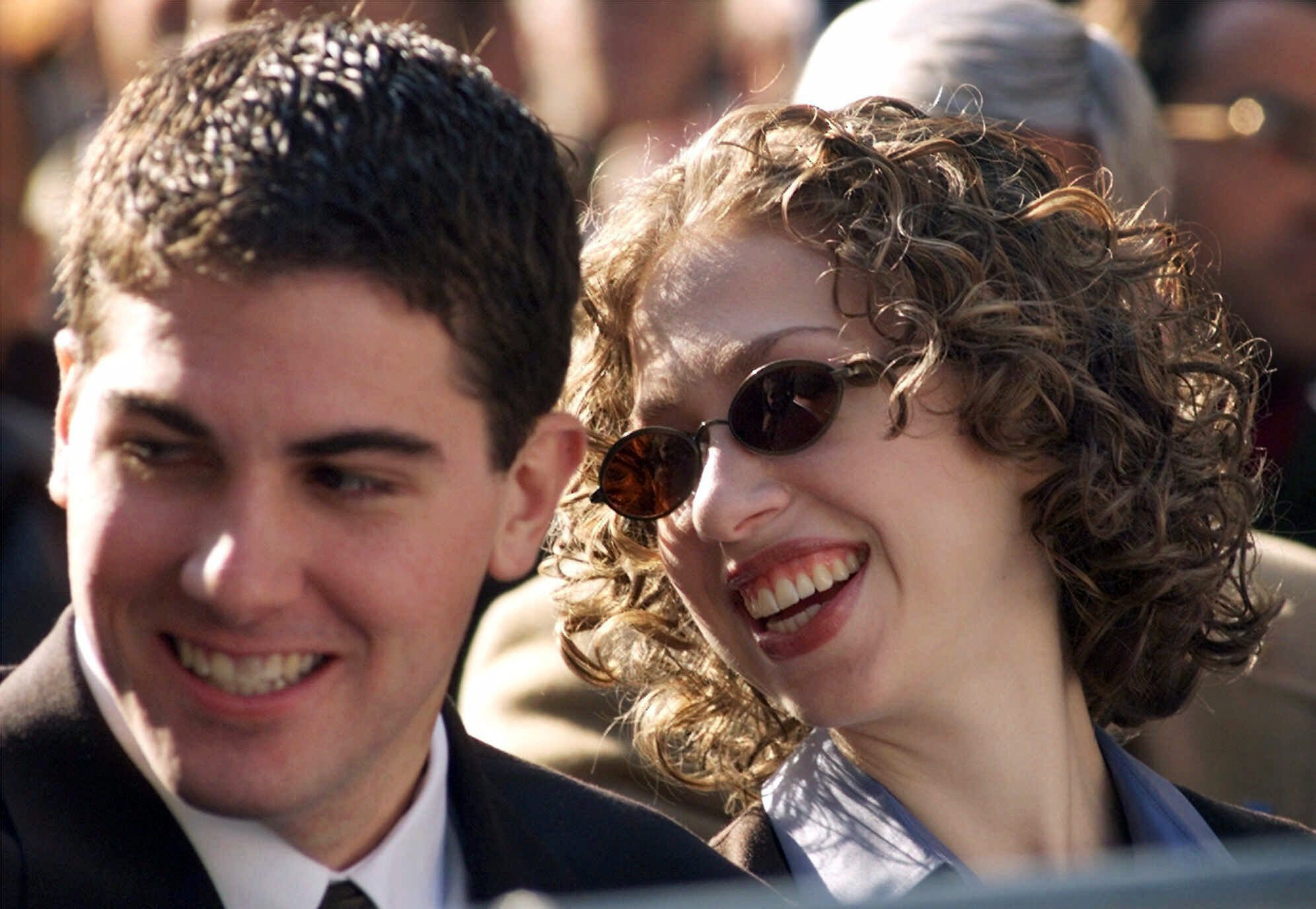 1999 | Chelsea Clinton and fellow Stanford undergraduate Jeremy Kane attend the opening ceremony of the America's Millennium in Washington.