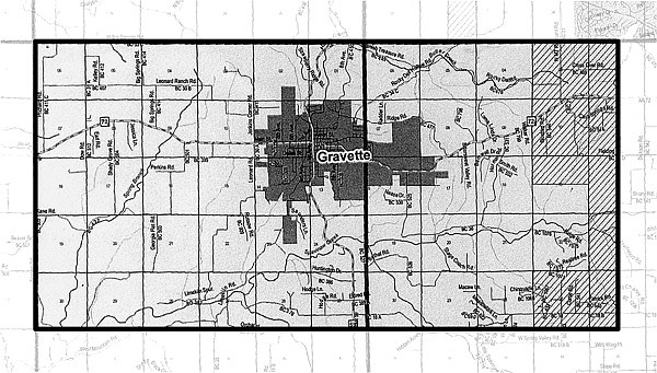 Map of Gravette's Planning Jurisdiction
