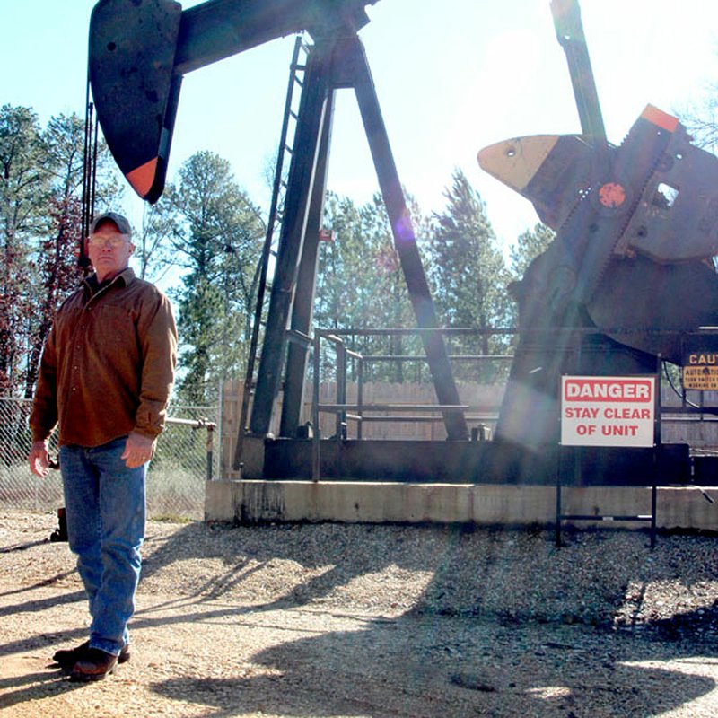 Mike Davis owns Betsy Production Co., which operates 65 wells in Arkansas, including this one at Magnolia. 