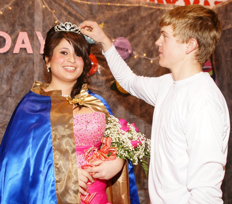 Senior Carlene Vargas was crowned colors day queen by junior Evan Owens, who was named colors day captain.
