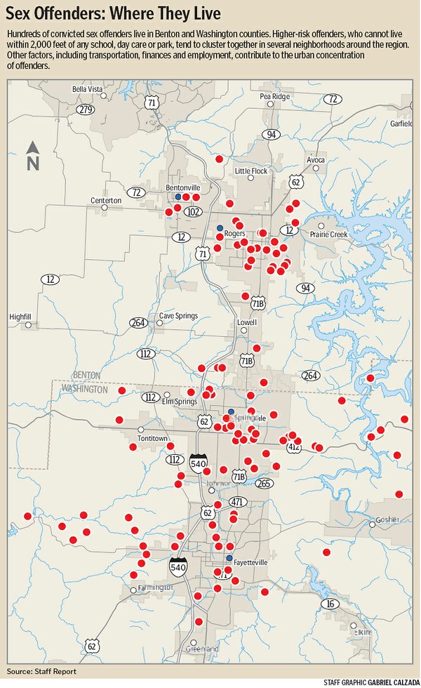 Officials Sex Offenders Tend To Group Together Northwest Arkansas Democrat Gazette 