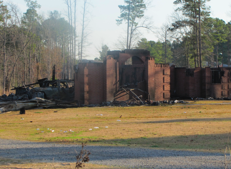 A house at 1100 Russenberger Road in Pulaski County was destroyed in a fire early Monday.