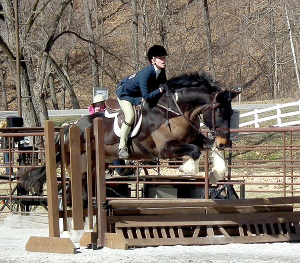 Rebecca Torti, a member of the Ozark Legends team, competed in the Interscholastic Equestrian Association horse show in Decatur last Sunday.
