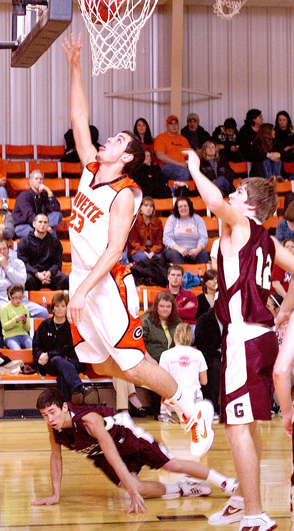 Matt VanOtterloo goes up for two in a recent game against Gentry.
