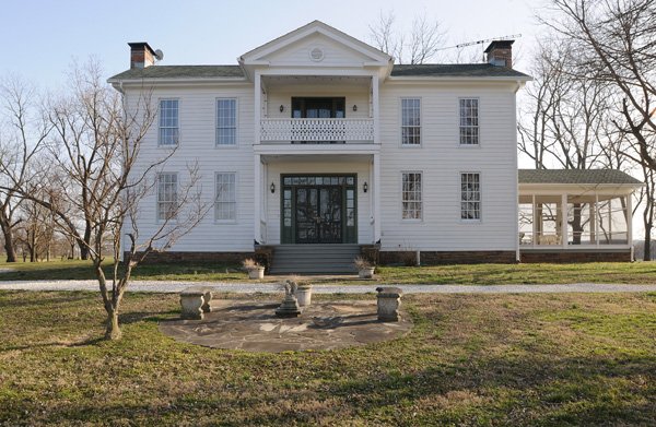 The William Wilson mansion stands restored, but empty Thursday northwest of Prairie Grove. The house, which usually remains unoccupied, was used as a Union Army colony during the Civil War. The property is owned by the descendants of Wilson who live in a home near the original house.
