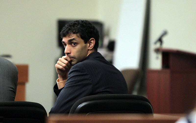 Dharun Ravi waits for the judge to explain the law to the jury before they begin their deliberations during his trial at the Middlesex County Courthouse in New Brunswick, N.J. on Wednesday, March 14, 2012.