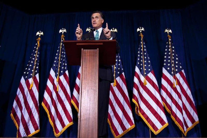 Mitt Romney speaks at the University of Chicago on Monday.