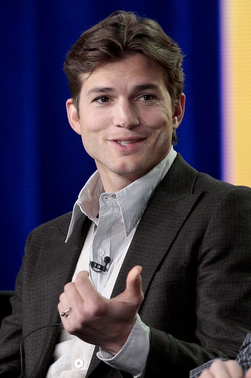 In this Jan. 11, 2012 file photo, actor Ashton Kutcher speaks during the panel discussion for the sitcom "Two and a Half Men" at the Television Critics Association Winter Press Tour for CBS, the CW and Showtime in Pasadena, Calif. British billionaire Richard Branson announced that Kutcher will be the 500th customer to go into space. Kutcher is among dozens of Hollywood types, international entrepreneurs, scientists, space buffs and others who have made deposits to be among the first to reach the edge of the Earth on Branson's Virgin Galactic spaceline.