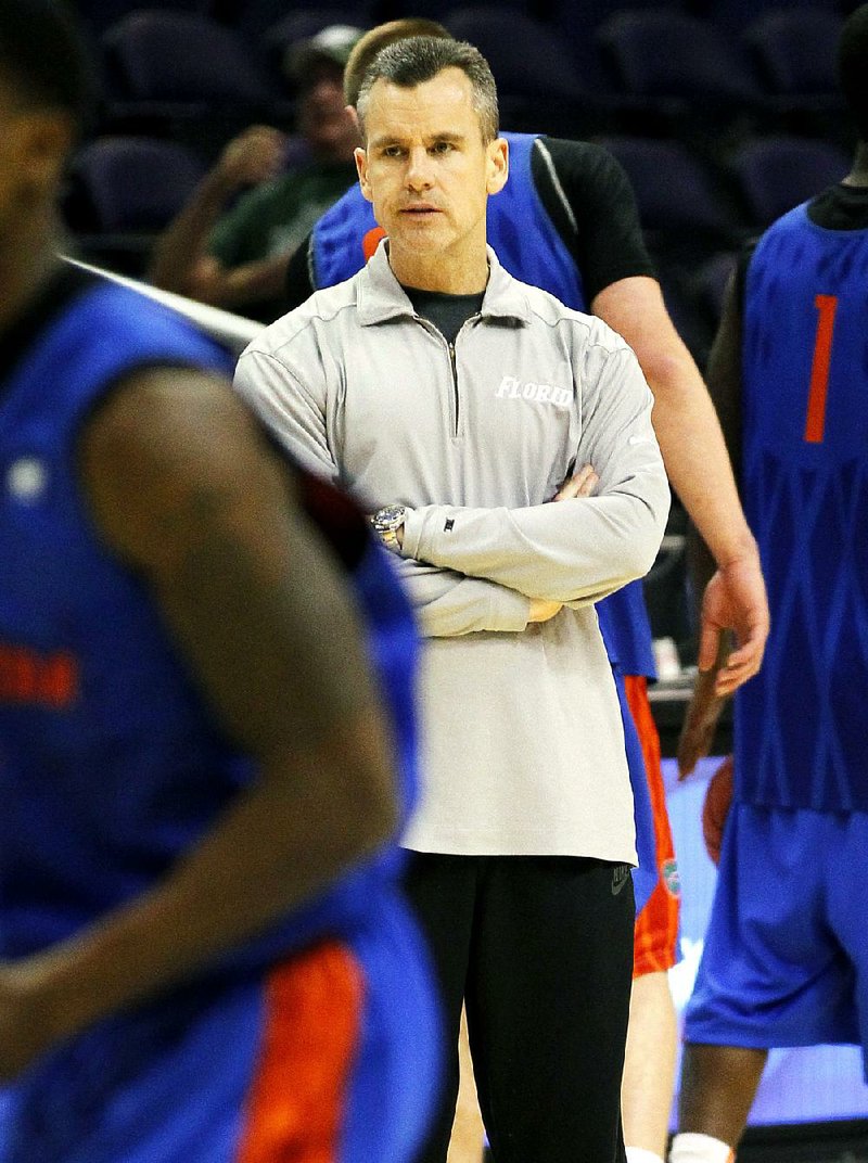 Florida Coach Billy Donovan has his Gators two victories away from clinching an NCAA Final Four berth despite his team losing four of five games heading into the tournament. 