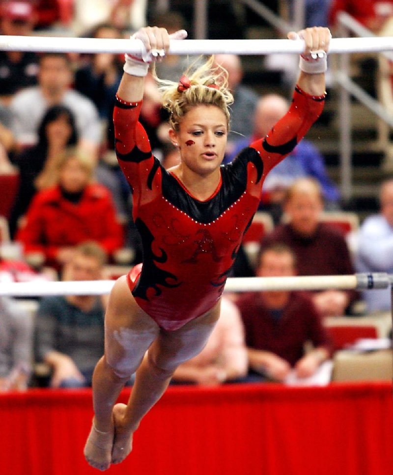 Arkansas gymnast Jaime Pisani is ranked No. 1 nationally in the all-around and on floor exercise, and has won 13 of 15 individual events over the past three meets. 