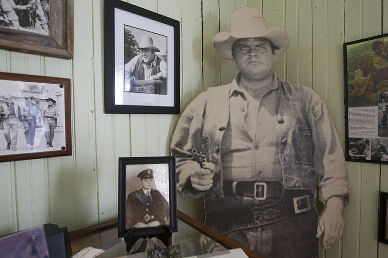 Staff photo by Evan Lewis
Dan Blocker "Hoss" from the TV show Bonanza  display at the Williams House Museum. Blocker lived in Dekalb for several years as a child and at one time held the record of the biggest baby born in Bowie County.