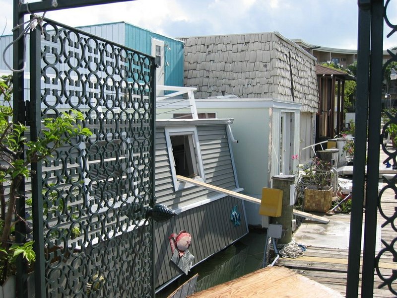 This undated photo provided by Fane Lozman shows his dismantled home in Riviera Beach, Fla. Court documents refer to it as “that certain unnamed gray, two-story vessel approximately 57 feet in length.” To Lozman, it was a floating Florida home never intended to sail the seas. Now a long-running dispute over exactly what the structure was has landed before the U.S. Supreme Court.