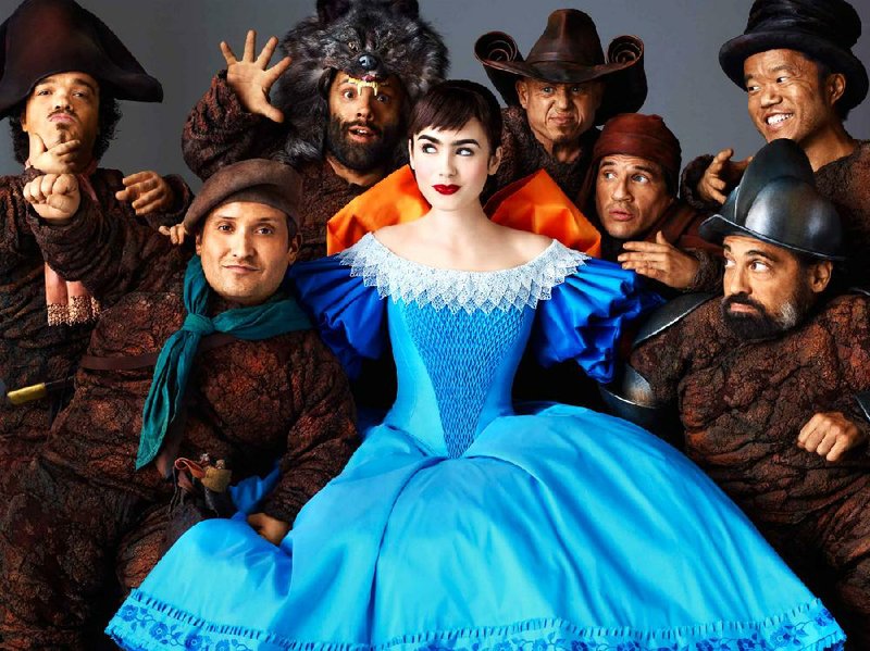 Say hello to Snow White (Lilly Collins) and her little friends in Mirror, Mirror, Tarsem Singh’s reimagining of the Grimm Brothers fairy tale. 