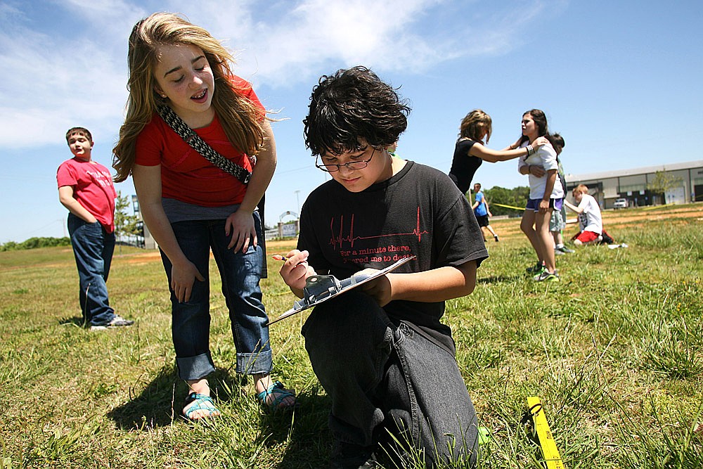 Harrison math class goes afield to count | Northwest Arkansas Democrat ...