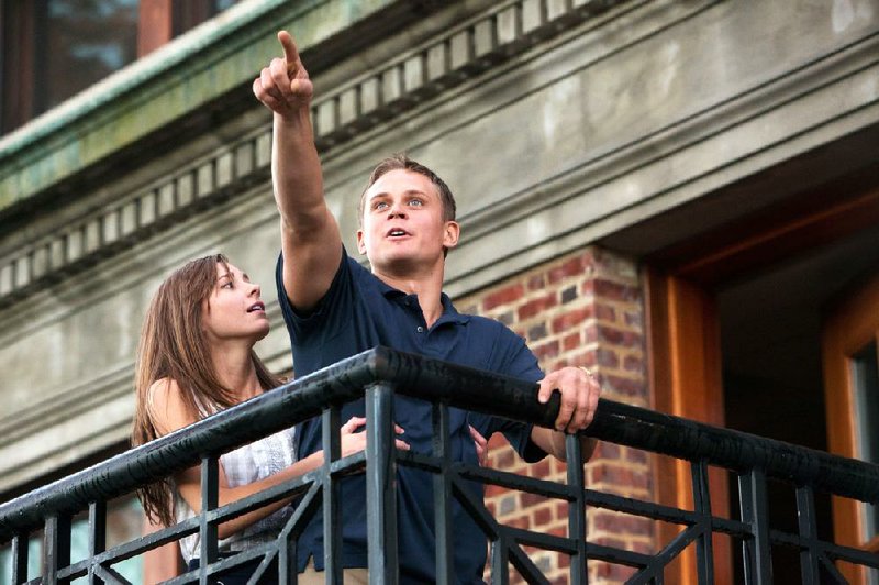 Heather (Carrie McLemore ) and her public-service boyfriend Thor (Billy Magnussen), who doesn’t know his colors, in Whit Stillman’s Damsels in Distress. 