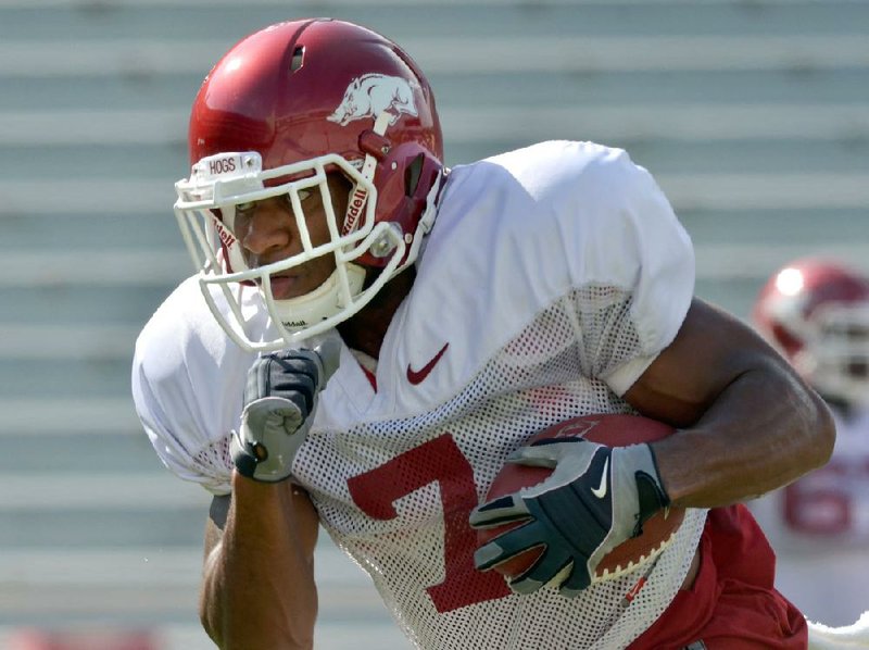 When Arkansas’ fall practice begins in August, it will have been almost a year since Knile Davis has been hit on a football field. He says he expects to be involved in some contact during fall practice. 