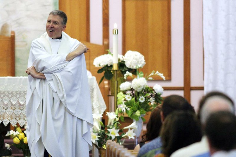 Father John Connell is a native English speaker, but he has learned Spanish so that he can better meet the needs of his diverse parish. 