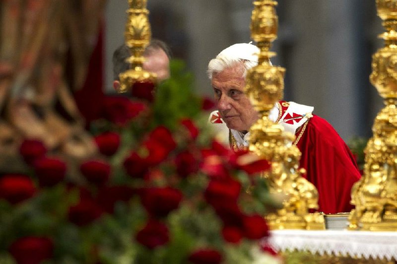 Pope Benedict XVI attends a Sunday Mass inside St. Peter’s Basilica at the Vatican. The pope is said to feel particularly upset over the recent leaking of documents. 